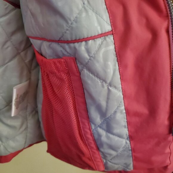 Free Country Pink White Detachable Hood Winter Ski Jacket Size L - Picture 4 of 8